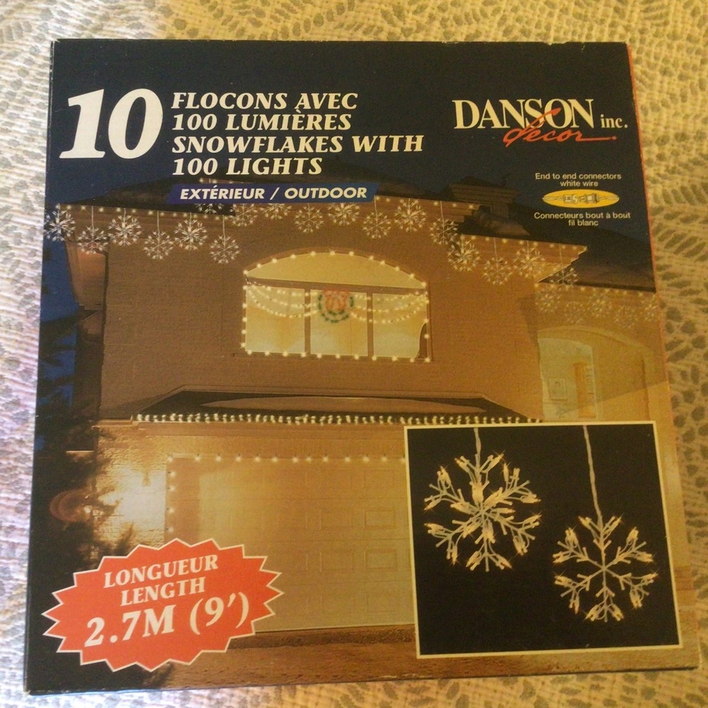 2x Danson 10 outdoor Snowflake 100 lights (white)